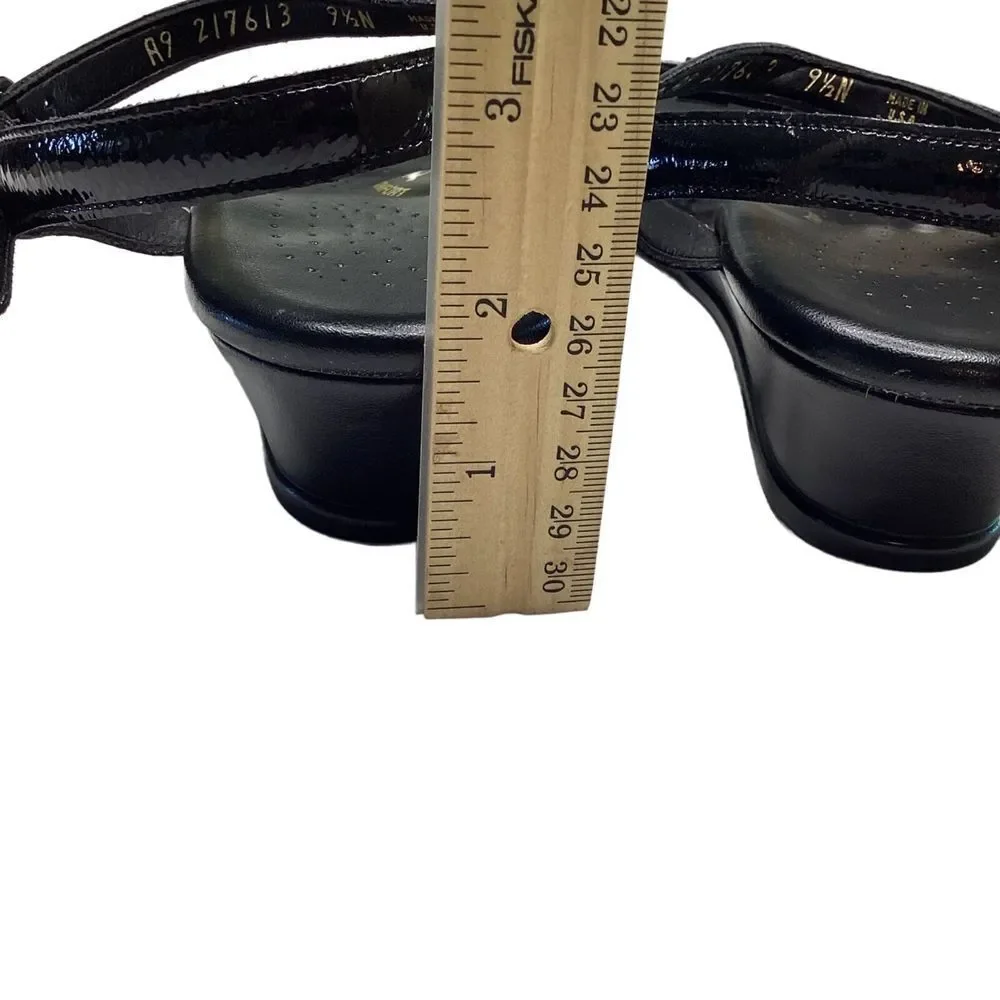 SAS Women's Sandal Tripad Comfort Black Patent Leather 9.5 N Made in USA